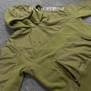 JORDAN男子冬加绒运动休闲半拉链保暖连帽套头卫衣DV1592 378