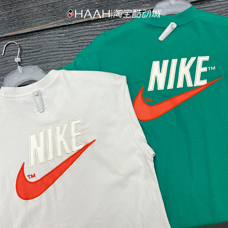 Nike耐克中性夏后背刺绣logo口袋透气圆领短袖运动休闲T恤DM6426