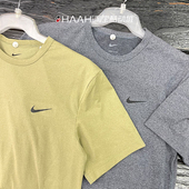 Nike耐克DRI FIT男子小勾透气圆领短袖 上衣训练休闲运动T恤DV9840