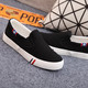 布鞋 41套脚一脚蹬懒人鞋 女鞋 春秋大码 43平底单鞋 黑色帆布鞋 子