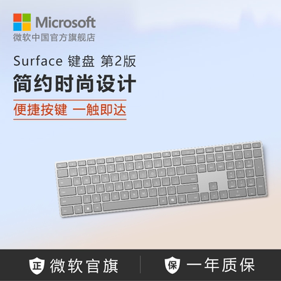 微软 Surface 蓝牙键盘第2版（浅灰色）