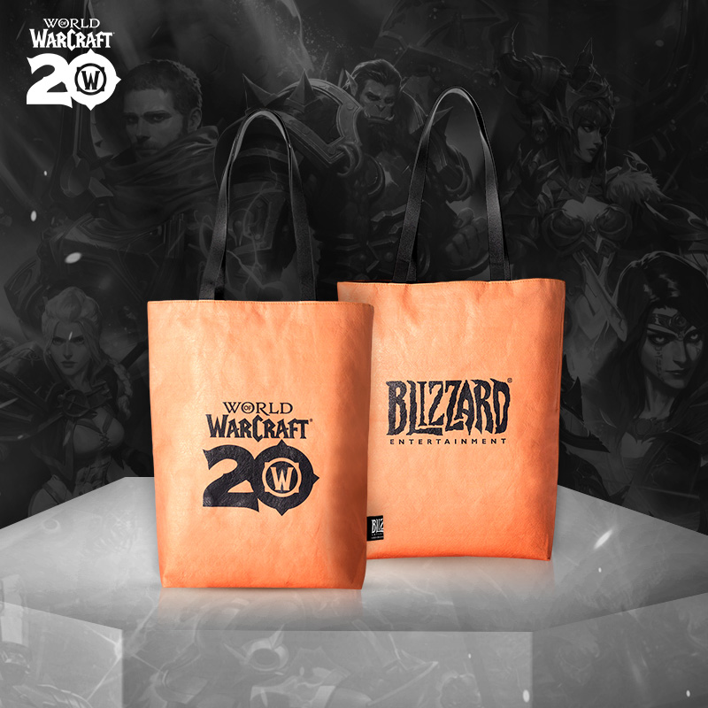 blizzard暴雪官方游戏周边魔兽世界20周年纪念杜邦袋大容量单肩包