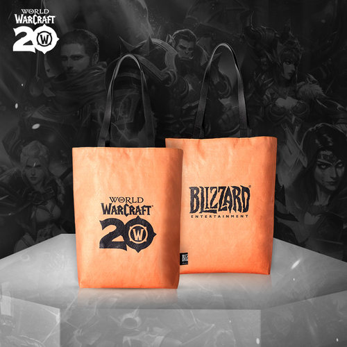 blizzard暴雪官方游戏周边魔兽世界20周年纪念杜邦袋大容量单肩包