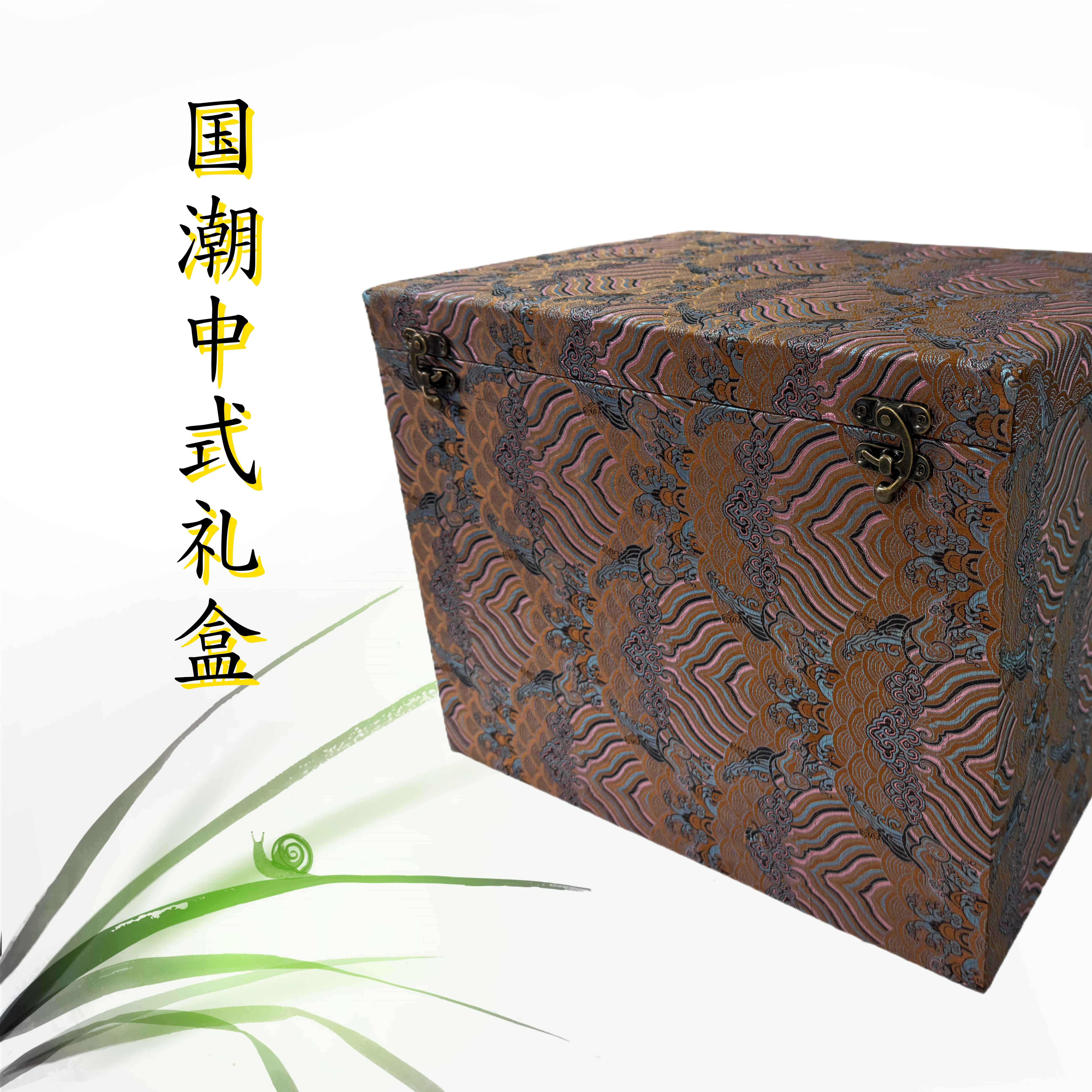 高端凤冠包装盒锦盒新娘头饰礼盒首饰盒