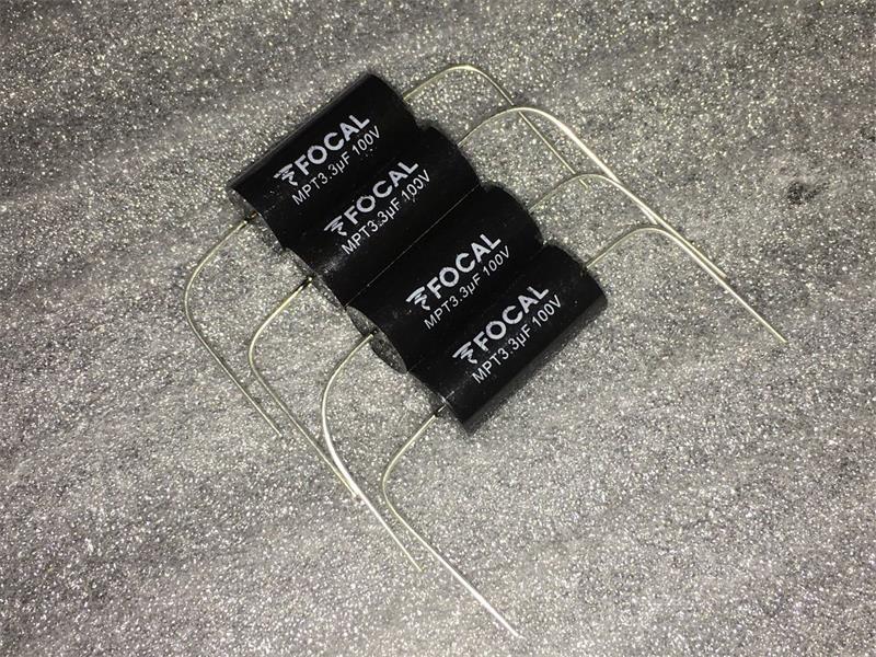 法国FOCAL劲浪 3.3UF 100V 335J 发烧铜脚轴向无极薄膜分频电容