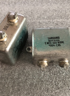 古董 美国SANGAMO山姆 1UF400V 铜壳 胆机发烧耦合油浸电容