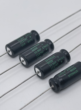 美国 SPRAGUE思碧 50D系 330UF 25V 轴向前级发烧音频阴极电容