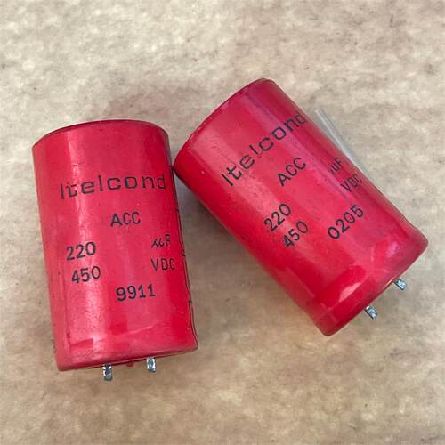 拆机意大利 ltelcond 艾特康ACC 220UF450V 胆机高压滤波电解电容