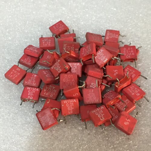 拆机 德国 WIMA 红威马 63V 0.01UF 103J 发烧金属化薄膜无极电容