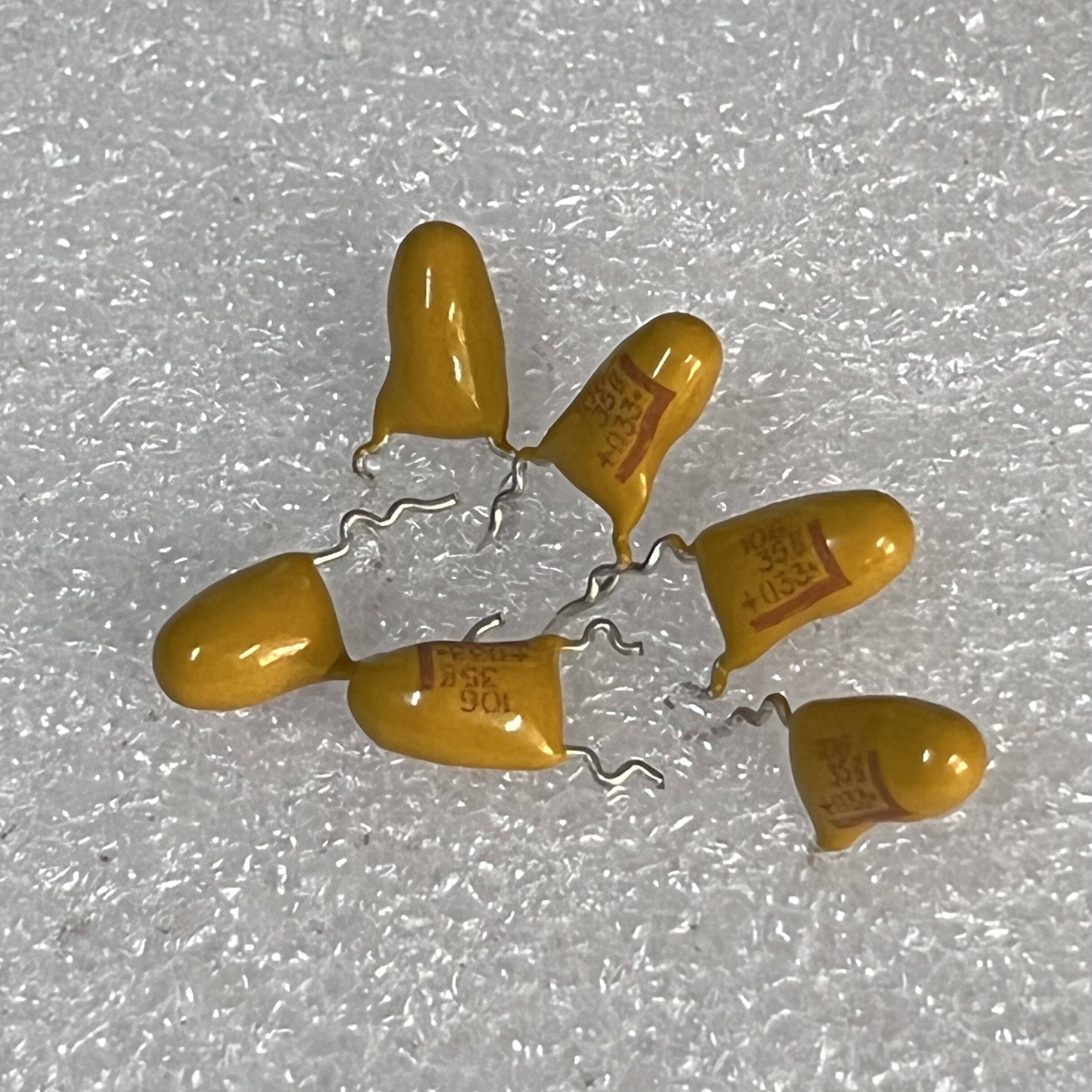 全新  威世vishay  10uf 35v 发烧 钽电解电容 5脚距