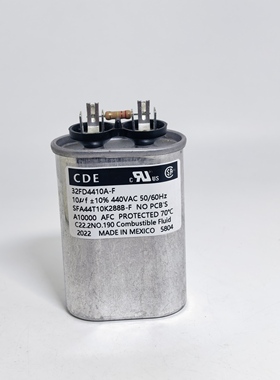 墨西哥CDE 10uf 440v.ac 油浸薄膜滤波 SFA4410A-F 电机启动电容