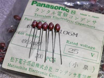 原包日本 松下Panasonic 106J 10UF 25V 发烧音频 钽电容
