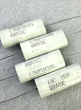 美国原装 ASC 1.7UF 400V.DC 轴向发烧分频耦合无极薄膜电容