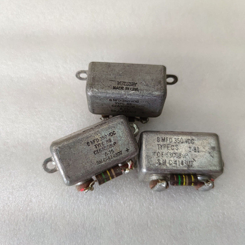 古董 美国 SPRAGUE 思碧  8UF 350V 铜壳发烧分频耦合电解电容