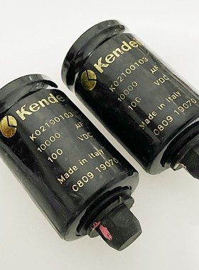 拆机意大利肯德 Kendei 10000UF 100V螺丝脚发烧滤波功放电解电容