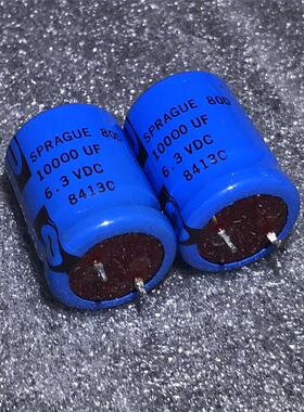 美国 SPRAGUE 思碧 老款红头 80D 10000UF 6.3V 灯丝滤波音频电容