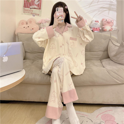 春秋季新款睡衣女柔软舒适