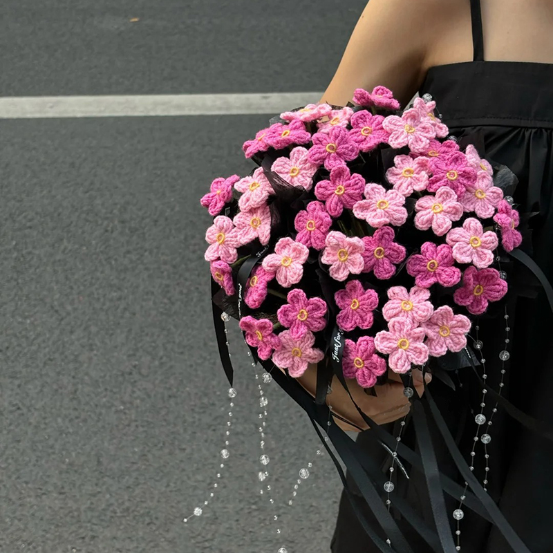 小众文艺针织花束手工编织礼盒