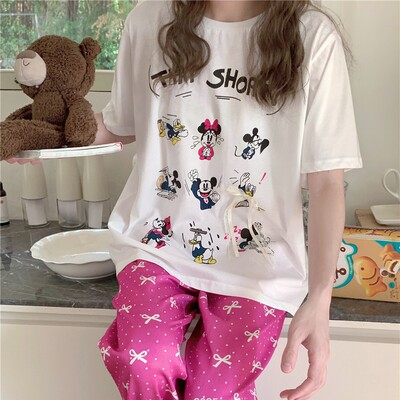 Reefur Rinka梨花家2025春夏新款卡通小老鼠甜美小清新家居服女