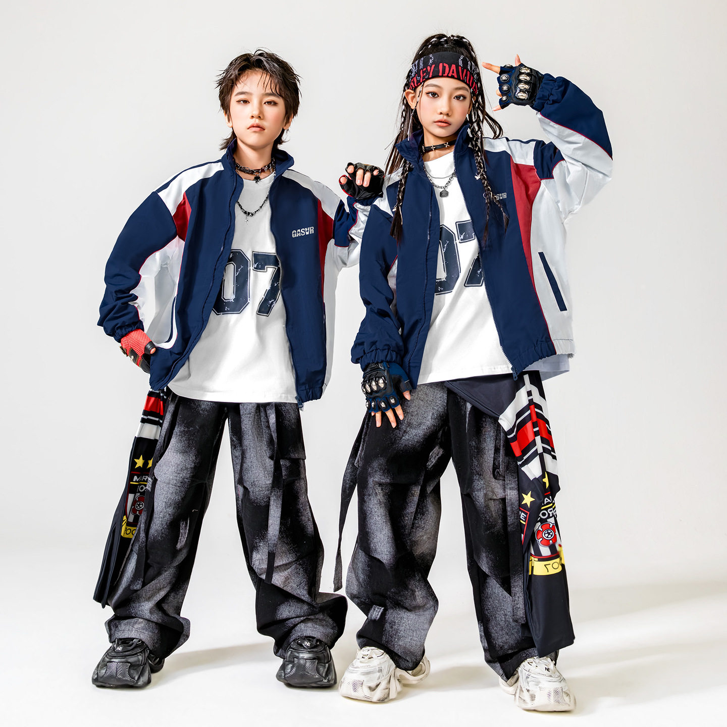 街舞儿童潮服架子鼓演出服装痞帅风套装潮酷嘻哈风hiphop少儿潮衣