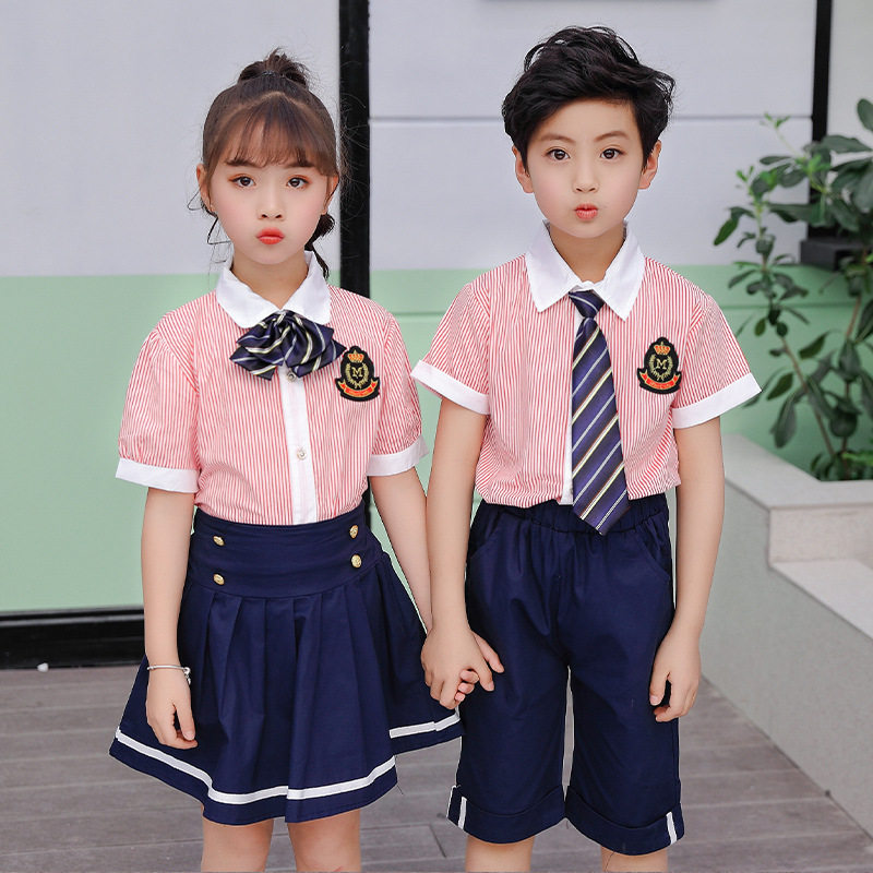小学生班服校服短裤领结领带领花英伦学院风幼儿园园服男女童裤子
