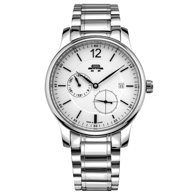 北京手表男士机械表尊仕系列复古风钢带指针式商务休闲经典男腕表