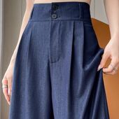 垂感宽松百搭休闲裤 高腰显瘦直筒裤 女春夏薄款 天丝软牛仔阔腿裤