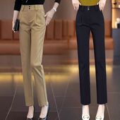 职业西装 春秋款 裤 直筒高腰修身 子 镰刀裤 显瘦小脚休闲裤 女2026新款