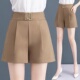 女夏季 薄款 2025新款 休闲短裤 松紧高腰直筒外穿宽松显瘦a字热裤 子