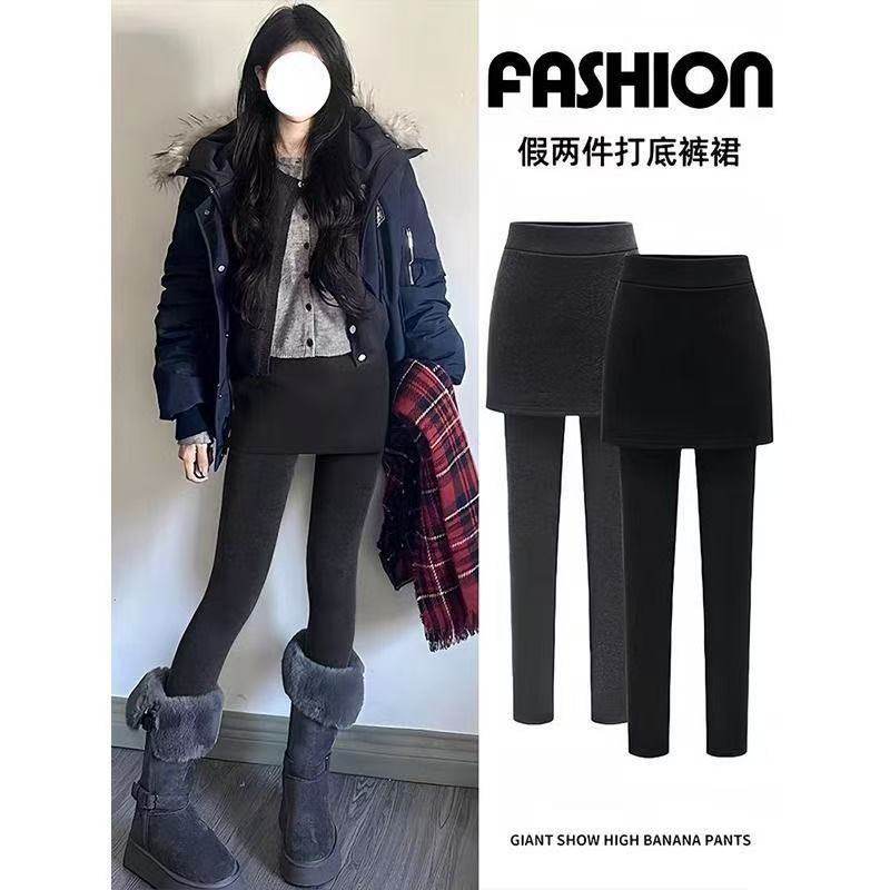 加绒裤裙一体假两件打底裤女2026新款秋冬鲨鱼裤子带屁帘包臀伞裙,女装/女士精品,大码裤装,淘宝优惠券,粉丝福利购,淘宝优惠卷