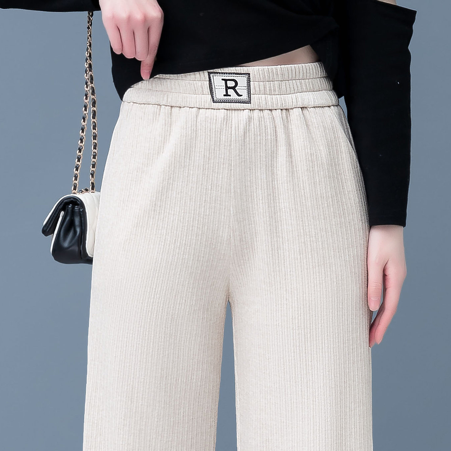 窄版阔腿裤女2025秋冬新款高腰垂感显瘦休闲裤加绒加厚宽松直筒裤,女装/女士精品,大码裤装,淘宝优惠券,粉丝福利购,淘宝优惠卷