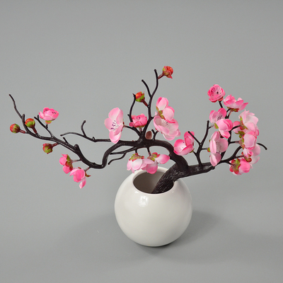 盆景郁宸人造花腊梅春节玄关插花