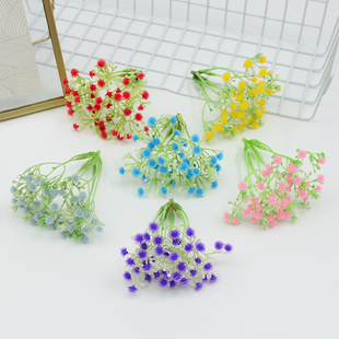 仿真满天星花头塑料花艺假花摄影道具干花客厅插花摆件花束配花