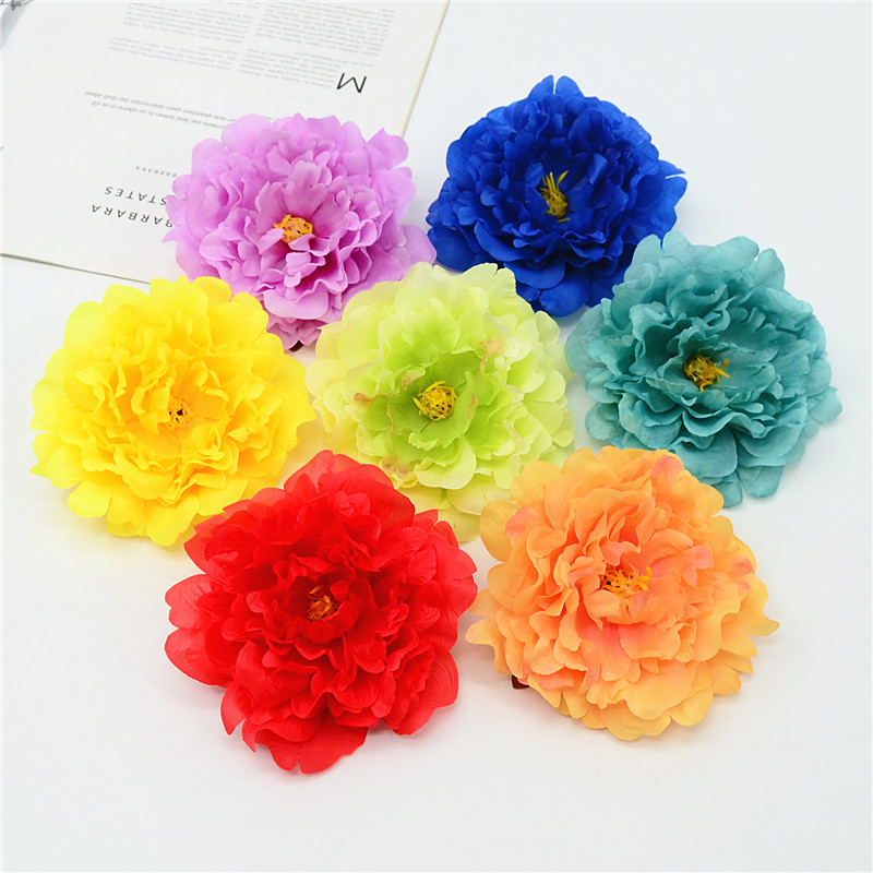 仿真新牡丹头饰制作花墙插花