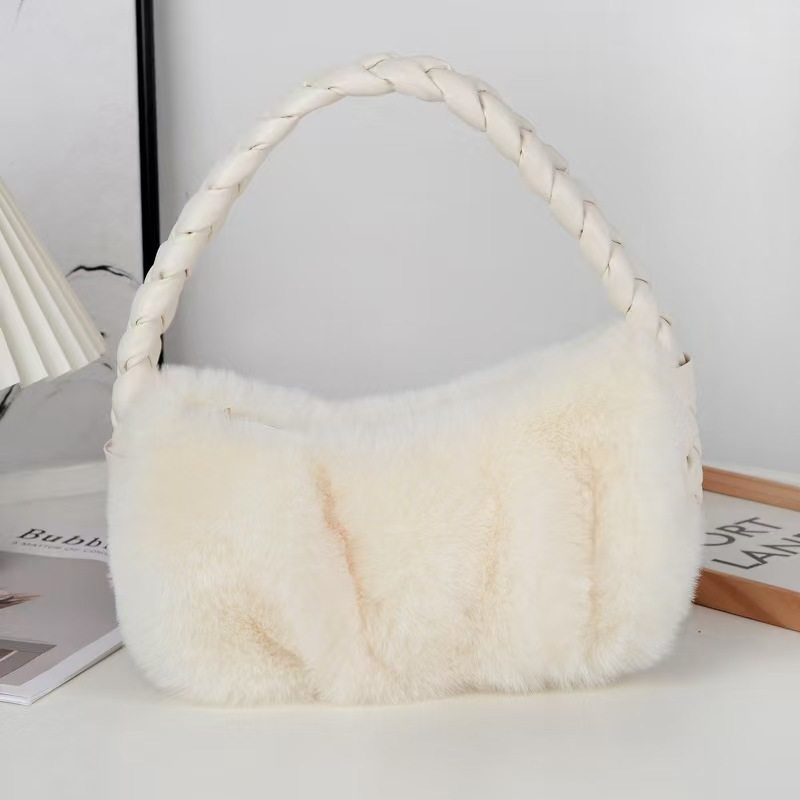 手提包女小众设计毛毛包2026冬季新款百搭高级感毛绒单肩包小包包,箱包皮具/热销女包/男包,通用款女包,淘宝优惠券,粉丝福利购,淘宝优惠卷