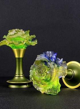 琉璃纯铜佛前长明灯