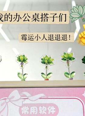 柚子叶钥匙扣亚克力书包挂件去晦气转运小众创意礼物挂饰送朋友