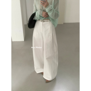 配腰带 韩系百搭纯色休闲裤 3318 26年春款 ACC.JD焦点