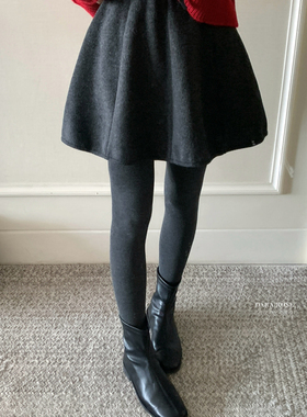 DARA ROSE-爆款花苞裙深灰色毛呢高级感韩系呢料半身裙S05201