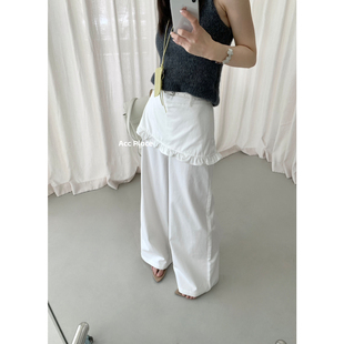 配腰带 ACC.JD焦点 休闲裤 层次感拼接屁帘裤 3338 26年春款