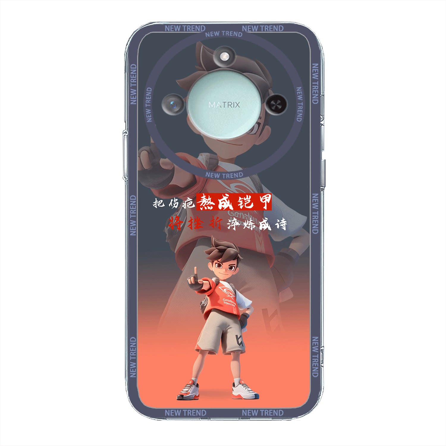 适用荣耀X70i手机壳卡通人物HonorX60防摔畅玩40plus新款Magic7外壳X20SE全包镜头X30男款高档保护套