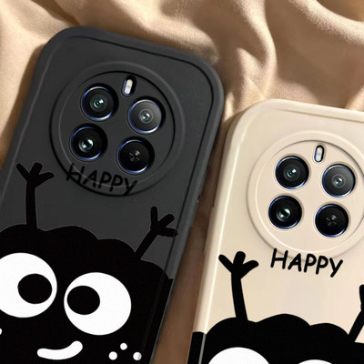 适用于真我12pro壳新款realme12Pro+保护套OPPORealme12x磨砂硅胶软外壳Por十防摔全包Pr0卡通12P潮男女