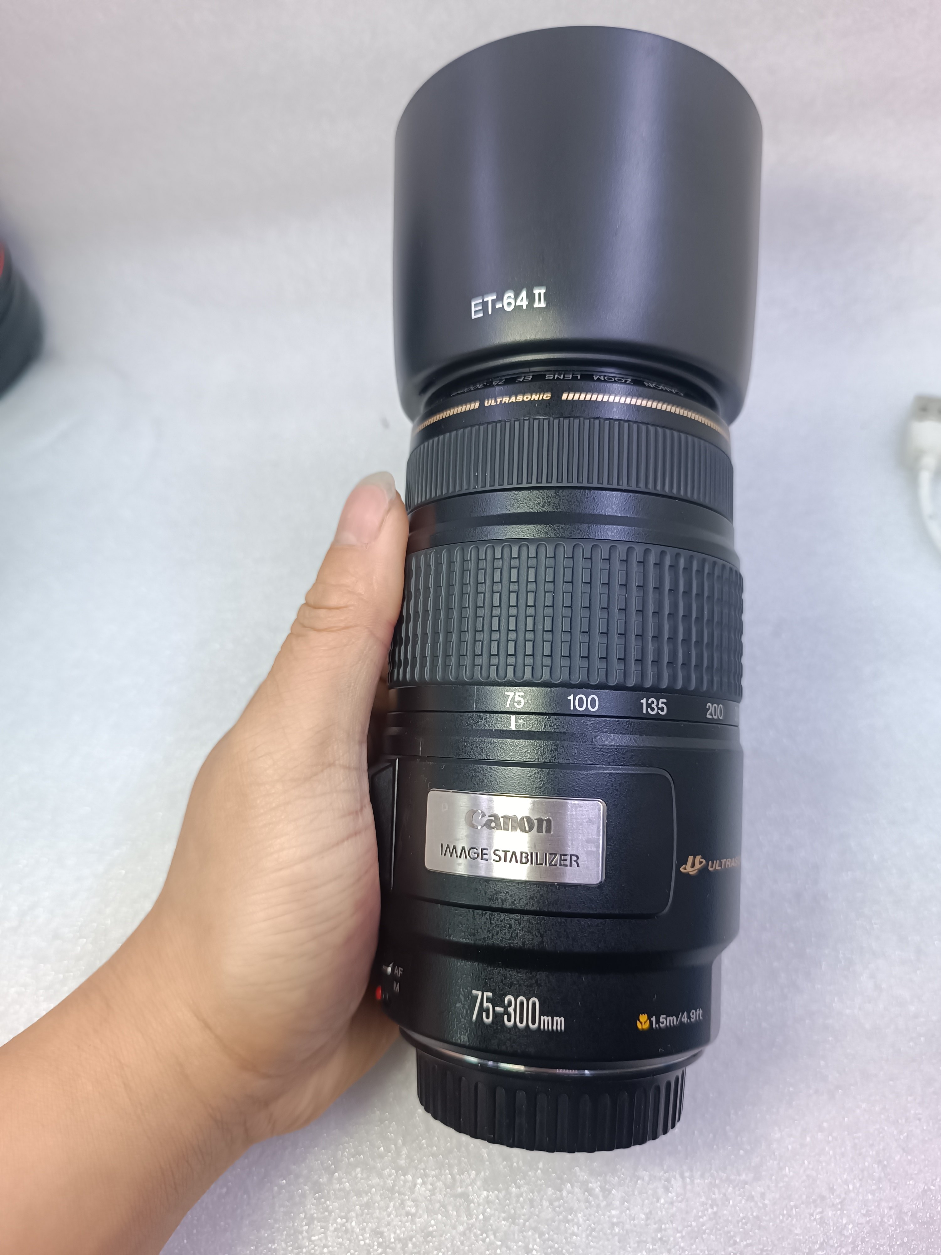 佳能75-300 4-5.6IS防抖长焦镜头USM超声波自动对焦成色新