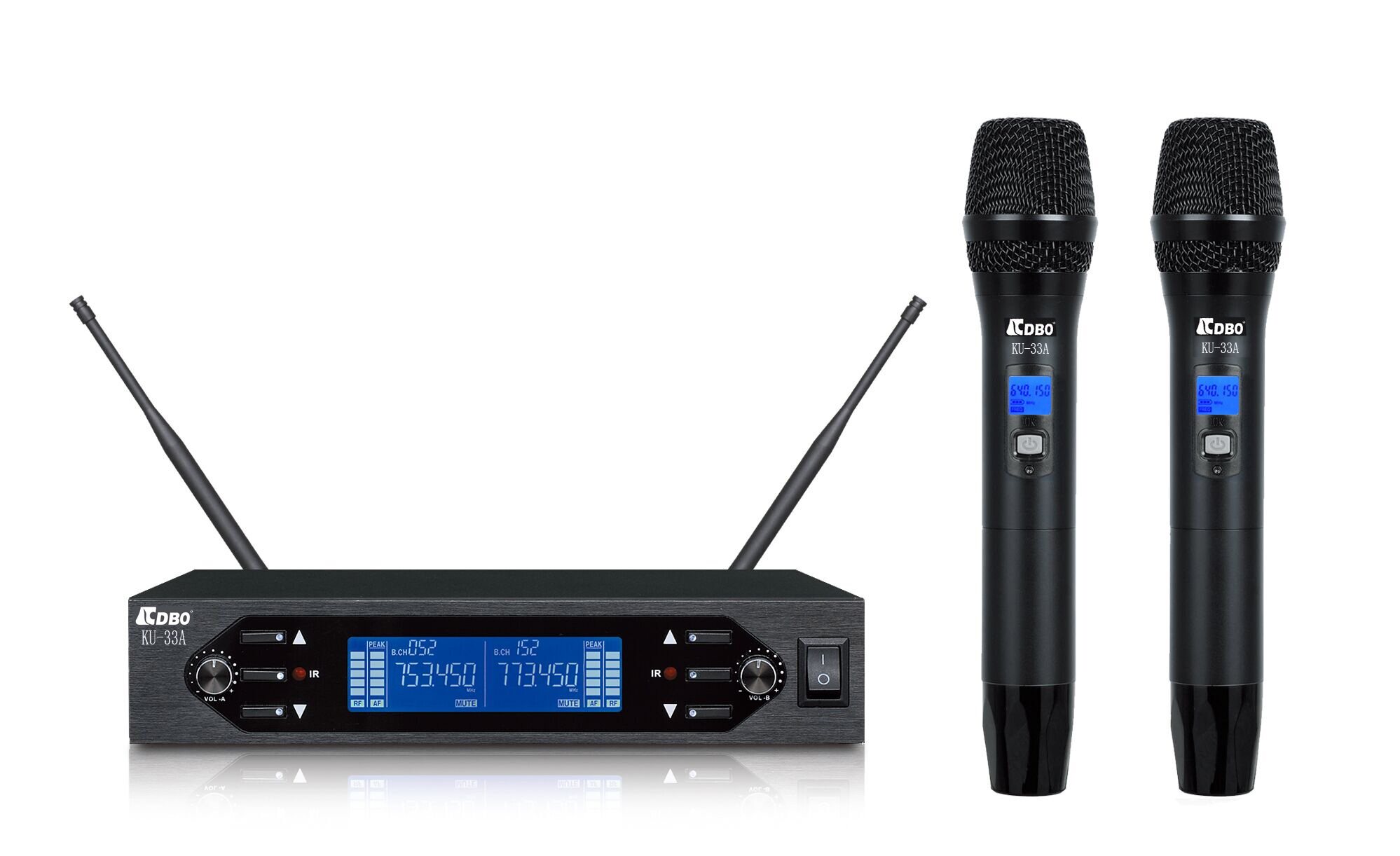 cdbo/卡宝迪无线麦克风一拖二家用ktv卡拉ok手持无线咪舞台演出话