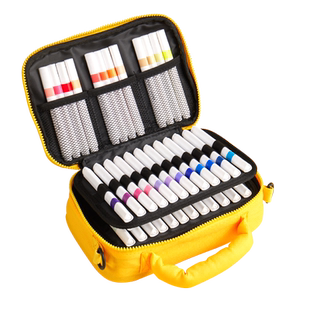 六品堂丙烯马克笔学生专用彩笔不透色可叠色儿童无毒可洗水彩小学生画笔笔芯画画美术水性炳稀丙稀比心幼儿园