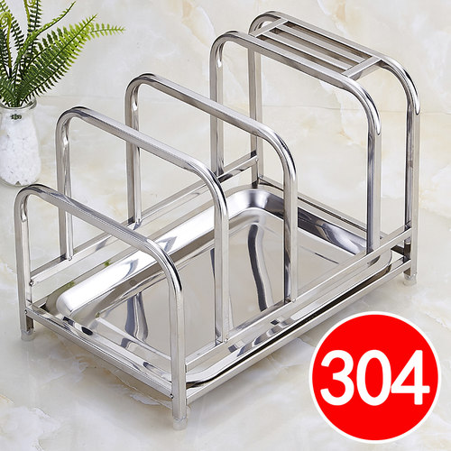 不锈钢加厚家用厨房菜板架