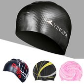英发专业硅胶防滑游泳帽防水男女成人儿童通用大号长发不勒头