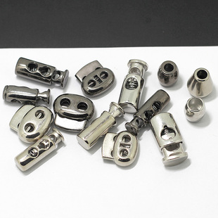 银白枪色塑料弹簧扣裤脚扣风衣扣收腰围扣猪鼻扣细鞋带扣帽子纽扣