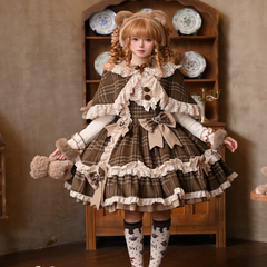 【巧克栗】千木原创软妹风秋冬lolita斗篷洛丽塔jsk全款lo三件套