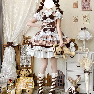 【三花猫】千木原创lolita可爱猫咪蝴蝶结秋冬洛丽塔短毛绒jsk